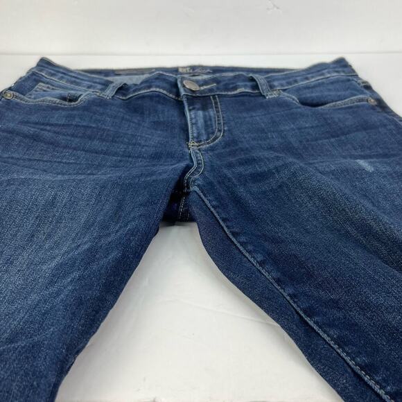 KUT from the Kloth 6 Dark Wash Mid Rise Distressed Boyfriend Jeans #KP176MA5SF - Picture 4 of 11